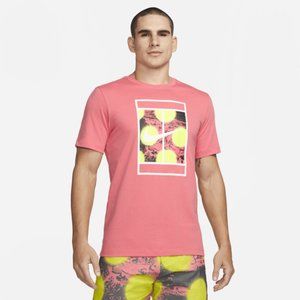 NWT Nike Court Men's Tennis T-Shirt Size Small Coral